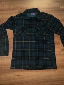 Camicia vintage Deadstock Pendleton plaid board flanella bottoni manica lunga taglia M 60 - Foto 1 di 6