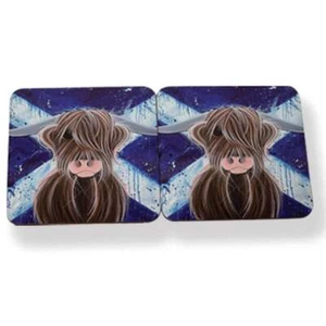 D & C McMoo Highlander Coasters - Set Of 6 C011HIG - Picture 1 of 1