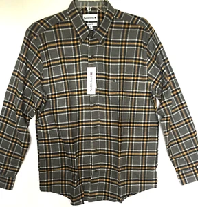 Saddlebred XL Button Front Long Sleeve Flannel Shirt Gray Plaid Mens NWT New - Bild 1 von 7