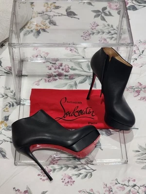 Christian Louboutin Botas Plataforma Cuero Negro Mujer 39.5 Foto 1 de 4