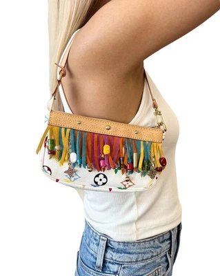Mini Bolso Pochette LOUIS VUITTON Vintage Monograma Multicolor Flecos Foto 1 de 4
