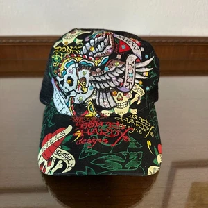 Cappello Christian Audigier Don Ed Hardy Berretto Snap Back Love Kills Camionista Maglia Gioielli - Foto 1 di 9