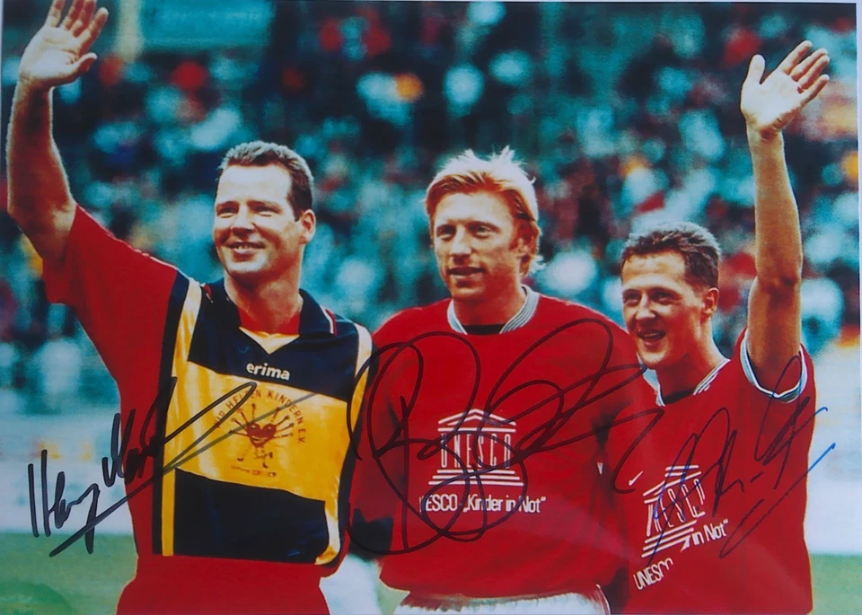 Schumacher/Becker/Maske orig. Autogramm  20x30 - Bild 1 von 1