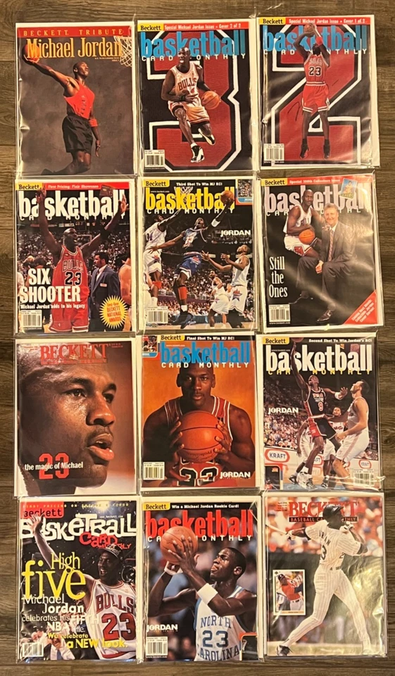 Lote de 12 portadas de revista de baloncesto Michael Jordan Beckett Foto 1 de 1