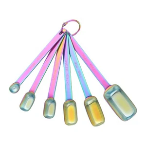 6PCS Measuring Spoons Set, Premium Heavy Duty Stainless Steel Metal Kitchen M... - Picture 1 of 8