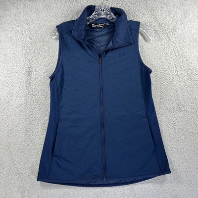 Chaleco Under Armour Mujer Pequeño Reactor Coldgear Cremallera Completa Golf Senderismo Preppy Foto 1 de 4