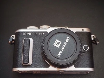 Olympus Pen E-PL8 Mirrorless Digital Camera Body Black and Silver - Image 1 of 4