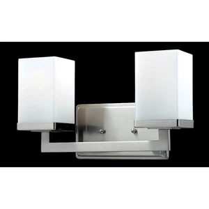 Z-Lite Tidal 2 Light Vanity Light, Brushed Nickel, Matte Opal - 1900-2V - Picture 1 of 1