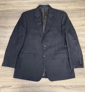 Ralph Lauren Dillards Blazer Herren Gr. 42 Regular Schwarz Nadelstreifen 100% Wolle - Bild 1 von 7