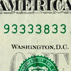 Six of a Kind 3s Quad 3s Par 3s Dólar Elegante Número de Serie Envío Gratis - Imagen 1 de 6