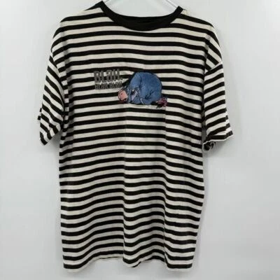 Camiseta a rayas grande vintage bordada unisex eeyore bla bla tienda Disney Foto 1 de 4