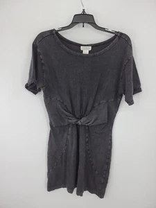 Vestido L Space para mujer pequeño negro torcido frente playa madera algodón funda playa - Imagen 1 de 8