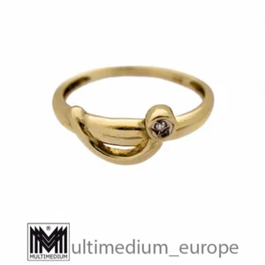 Anillo de diamantes de oro amarillo 585 er 14k diamante oro amarillo 14k - Imagen 1 de 4