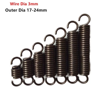 Outer Dia 17-24mm With Hook Extension Tension Spring Wire Dia 3.0mm Spring Steel - Picture 1 of 3