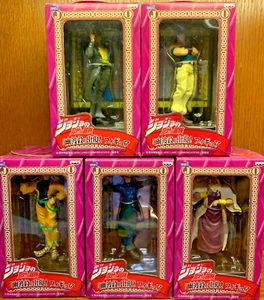 Jo Jo's Bizarre Adventure  Mirror & Figure (4")Set of 5 Banpresto 2000 - Picture 1 of 7