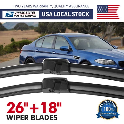 All season Wiper Blades Set 26"&18" fits for 2013-2015 BMW 740Li xDrive Replace - Image 1 of 4
