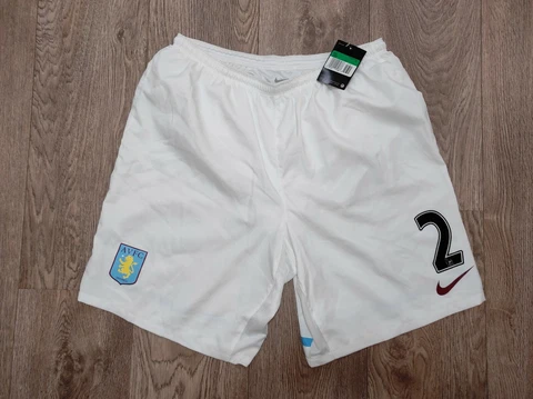 #2 ASTON VILLA FC 2011-12 HOME SHORTS PLAYER ISSUE NIKE SOCCER TAGS SIZE XL Cover