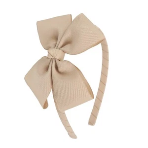 Tan Bow Hairband for Girls Toddlers- Party & Costume Accessory - Picture 1 of 5