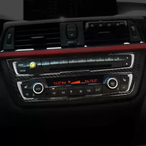 Per Bmw F30 F34 Fibra di Carbonio Auto Condizionatore Interno Pannello Cd Adesivo Copertura - Foto 1 di 10