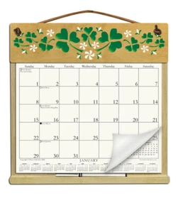 SHAMROCKS CALENDAR HOLDER - REFILLABLE EVERY YEAR! - Picture 1 of 1
