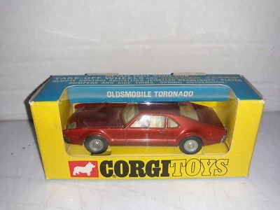 Corgi #276 Oldsmoblie Toronada Red or Burgundy with Golden Jacks Tire change NM  - Image 1 of 4