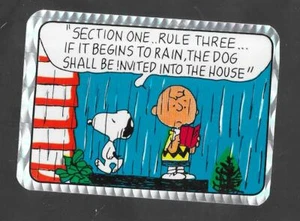 Vending Machine Prism Card Peanuts  -  Snoopy Charlie Brown Rain - Picture 1 of 2