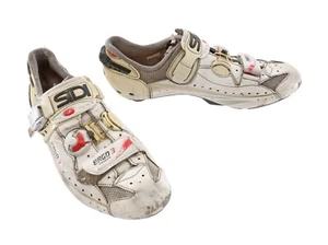 Sidi Ergo 3 Carbon Road Bike Shoes EU 44 US Men 10 WHITE 4 Bolt Speedplay Race - Picture 1 of 5