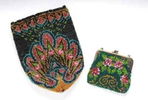 Vintage Art Deco 1920's Hand Beaded Flapper Purse SET - Made in Germany - Picture 1 of 9