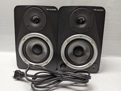 M-Audio Studiophile DX4 Studio Monitor Speakers Dented Tweeter Cones Black Pair - Image 1 of 4
