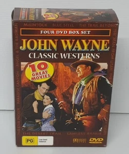 John Wayne Classic Westerns 10 Movies 4 DVD Box Set - Picture 1 of 4