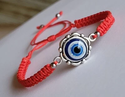 Fashion Handmade Bracelet with connector Turkish Blue Eye Good Luck Charm - Image 1 of 4