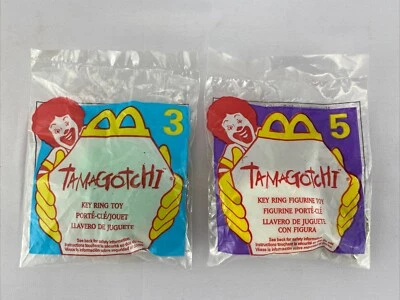 2 Vintage 1997 Tamagotchi McDonald's Happy Meal Toys # 3 and # 5 In Package NEW - Image 1 of 2