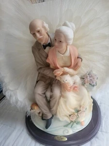 De Capoli Collection Grandparents older Couple Fiber Optic Light - Picture 1 of 2