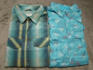 Paket 2 Columbia PFG Omni-Shade Herren Größe Small blau Angelhemden - Bild 1 von 16