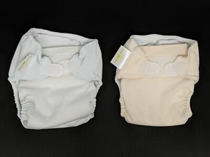 bumGenius Original Reusable Cloth Diapers NWOT NEW: White Medium / Beige Small - Picture 1 of 9