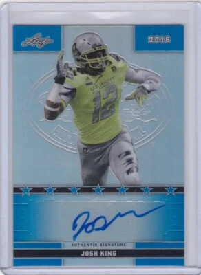 Josh King 2016 Leaf Metal US Army All-American Bowl Autograph 47/50 - Image 1 of 2
