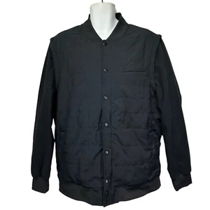 Vince Camuto XXL Black Quilted Puffer Coat Removable Sleeves Convertible Jacket - Picture 1 of 8