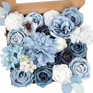 Artificial Flowers for Decoration Blue Flowers Fake Wedding Flowers for DIY B... - Picture 1 of 7