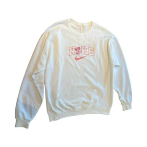 Felpa girocollo Disney Nike Angel taglia grande bianca e rosa - Foto 1 di 12