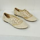 Lower East Side Shoes Womens Size 11 Lace Pattern Ivory - New No Box