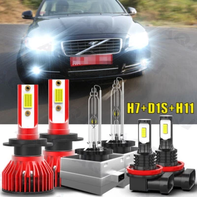 For Volvo S80 2008-2010 2011 2012 2013 LED/HID Headlight+ Fog Light Bulbs Combo - Image 1 of 4