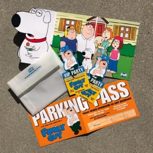 HISTORICAL 1999 Family Guy Premier Fox VIP Tickets 3-Fold Card + Parking Pass - Picture 1 of 13