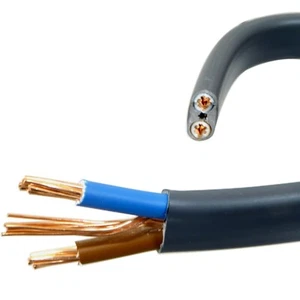 1m x Flat 10mm Twin and Earth Cable T&E 6242Y Electric Power Shower Cooker - Picture 1 of 2