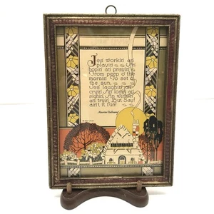 Arte de pared de colección con lema gráfico impresión enmarcada Jes’ Livin’ años 20-30 Cin Art Pub Co. - Imagen 1 de 9