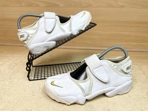 Nike Air Rift Premium White & Gold Split Toe Summer Trainers Shoes Size UK 6.5 - Picture 1 of 20
