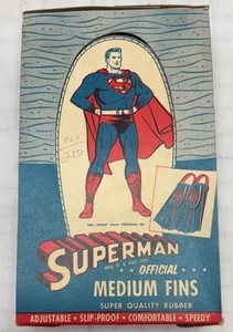 Superman Safety Swim Club Official Medium Fins in Very Nice Original Box!!! - Bild 1 von 9