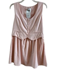 Paper Heart NWT Pink Linen Blend Sleeveless Vest Dress Size XL Australian Design - Picture 1 of 10
