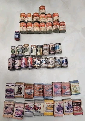 Casa de Muñecas Shackman Mini Comida Novedad Etiquetas Vinatge Años 60 Lote De 48 Foto 1 de 4