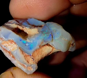 60.45ct Huge Solid Crystal SEMIBlACK Rough Opal Potch Hunter Purple Lightning🔮 - Picture 1 of 9