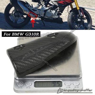 Tubo silenciador de escape cubierta antiescaldaduras carbono para BMW G 310 R G310R 2017-2023 Foto 1 de 4